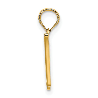 10K Yellow Gold 10K Polished W Script Initial Charm
