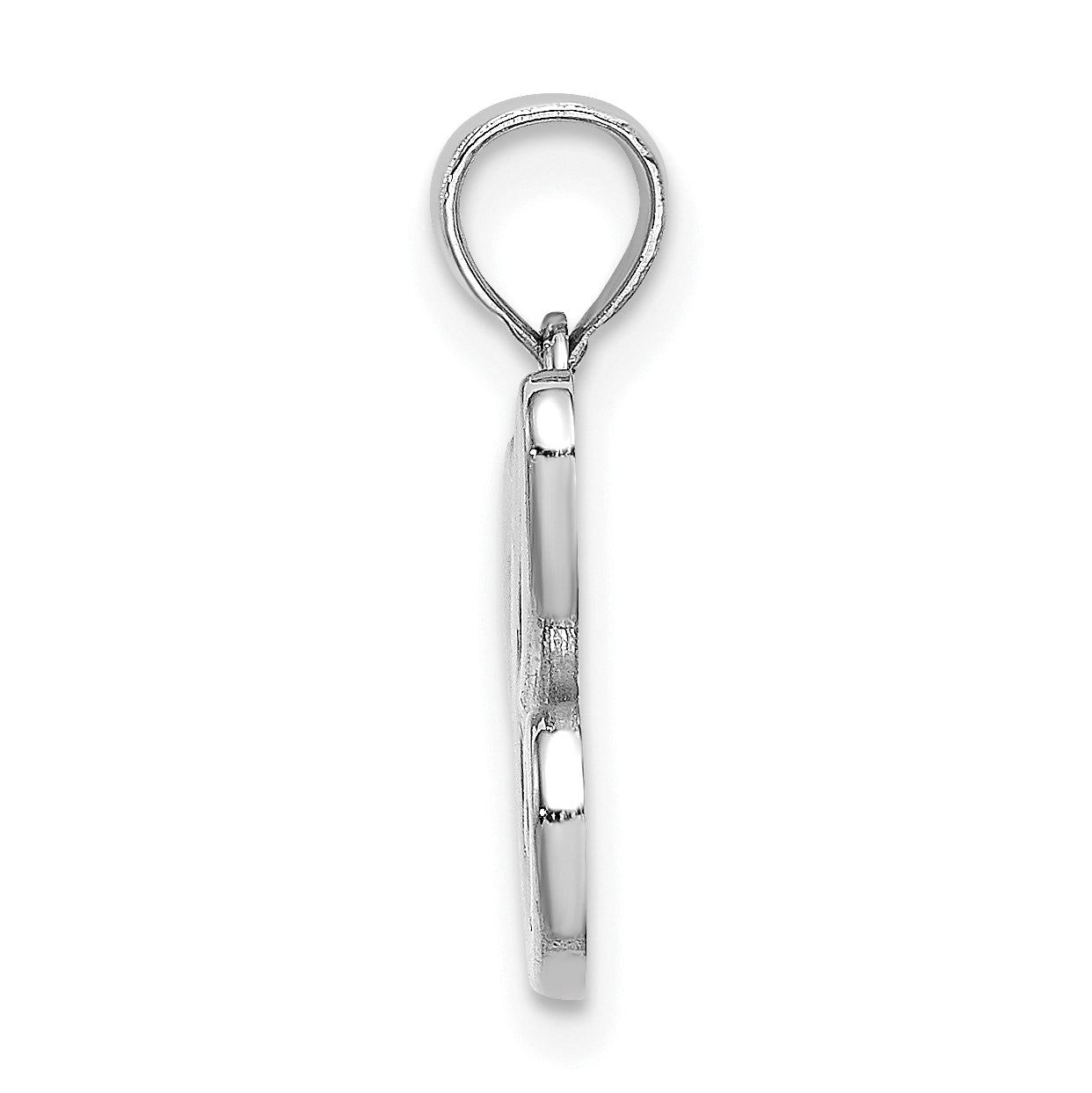 10K White Gold 10K Polished C Script Initial Charm