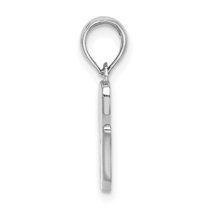 10K White Gold 10K Polished G Script Initial Charm
