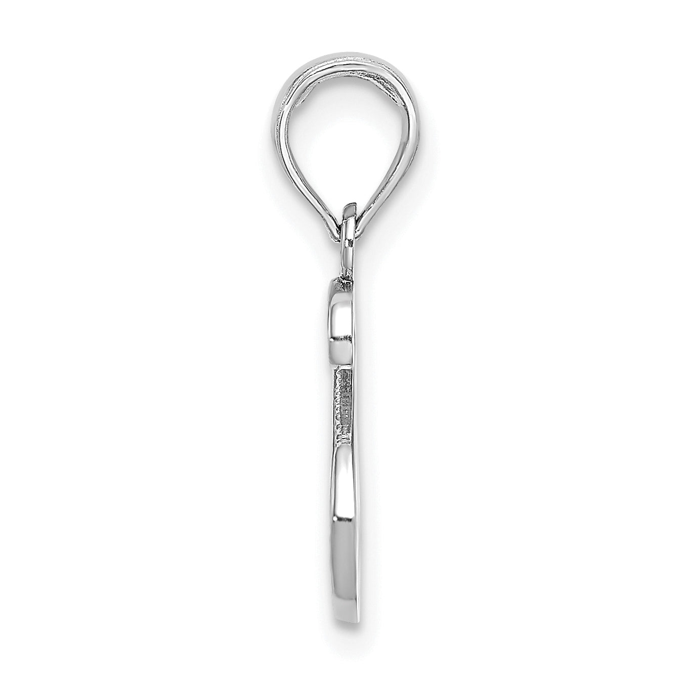 10K White Gold 10K Polished S Script Initial Charm