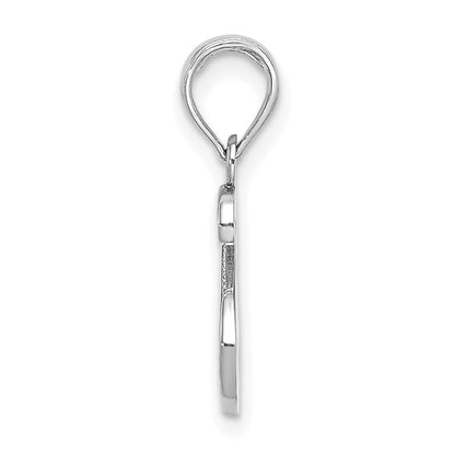 10K White Gold 10K Polished S Script Initial Charm