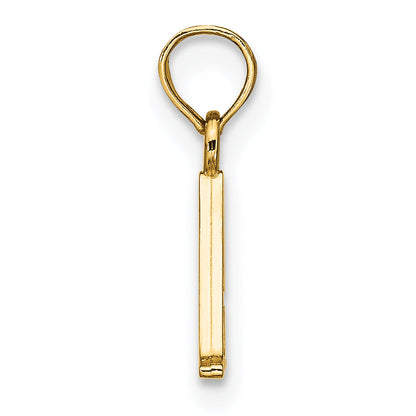 10K Yellow Gold 10K Polished A Block Initial Charm