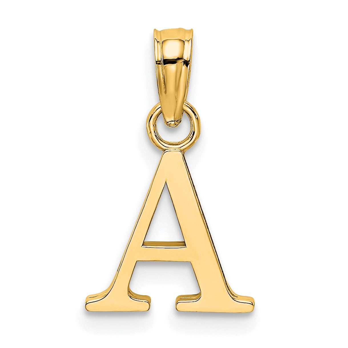 10K Yellow Gold 10K Polished A Block Initial Charm