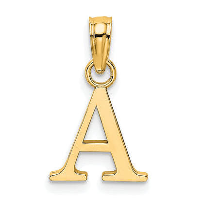 10K Yellow Gold 10K Polished A Block Initial Charm