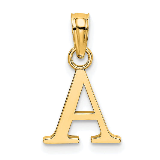 10K Yellow Gold 10K Polished A Block Initial Charm