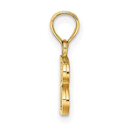 10K Yellow Gold 10K Polished B Block Initial Charm