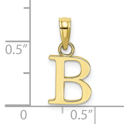 10K Yellow Gold 10K Polished B Block Initial Charm