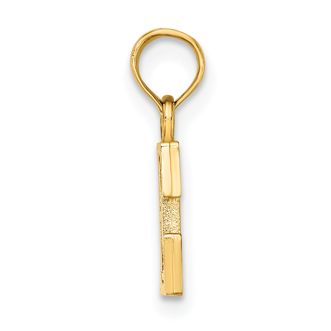 10K Yellow Gold 10K Polished E Block Initial Charm