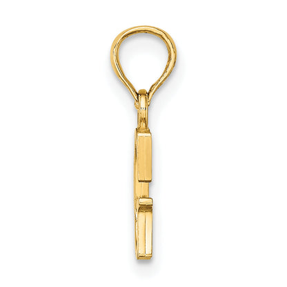 10K Yellow Gold 10K Polished G Block Initial Charm