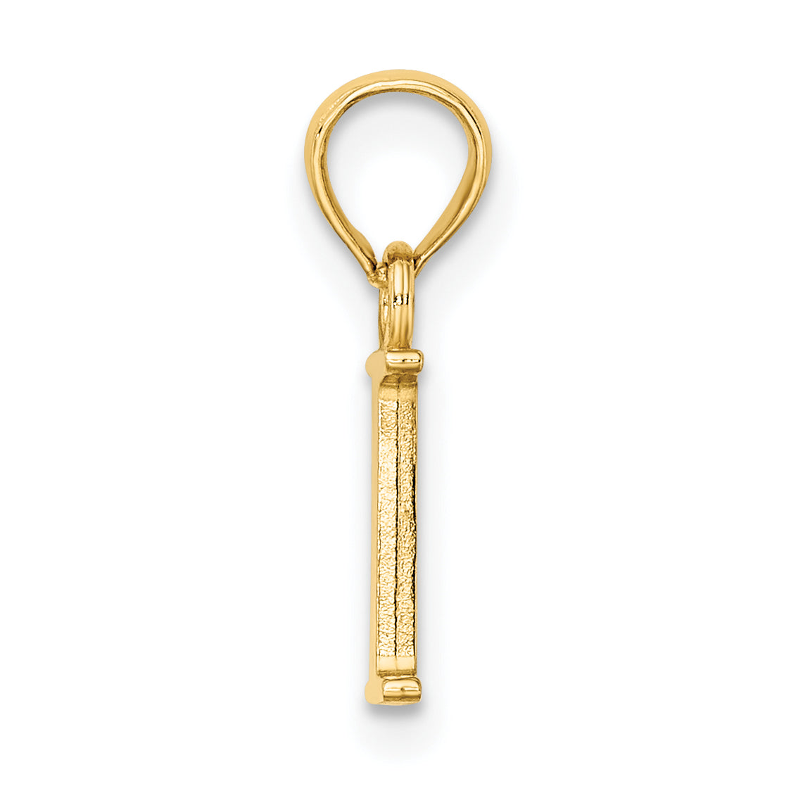 10K Yellow Gold 10K Polished I Block Initial Charm