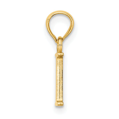 10K Yellow Gold 10K Polished I Block Initial Charm