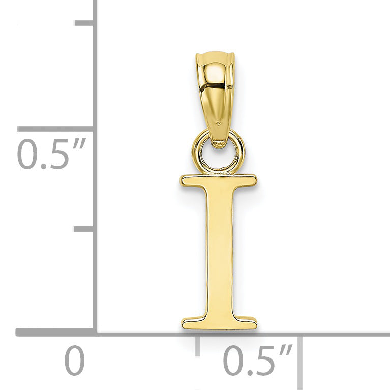 10K Yellow Gold 10K Polished I Block Initial Charm