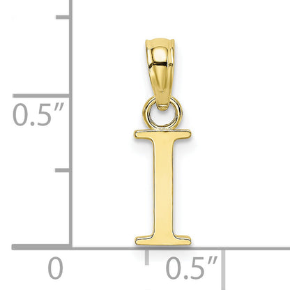 10K Yellow Gold 10K Polished I Block Initial Charm