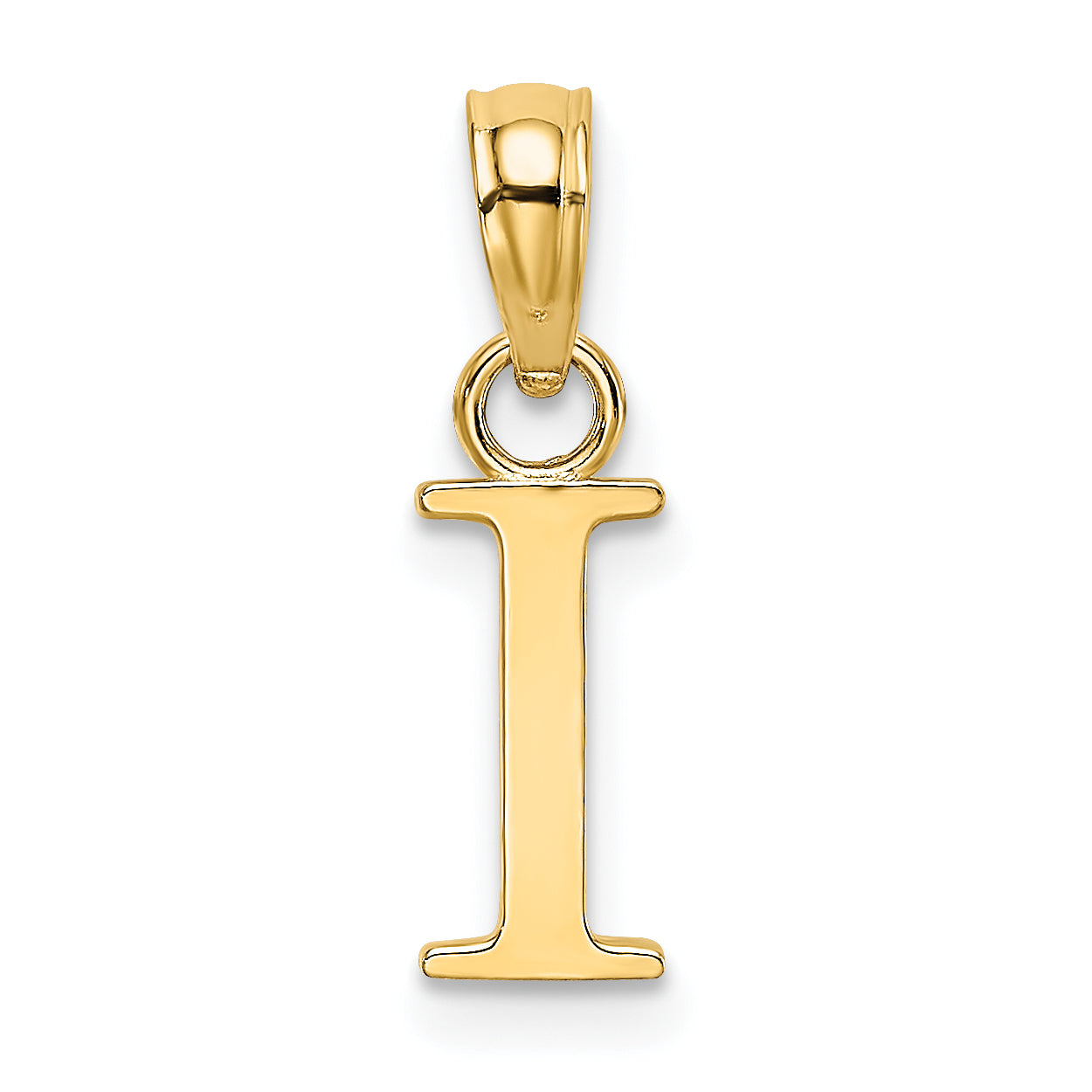 10K Yellow Gold 10K Polished I Block Initial Charm