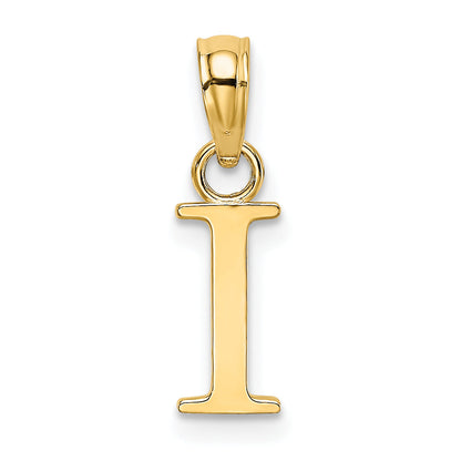 10K Yellow Gold 10K Polished I Block Initial Charm
