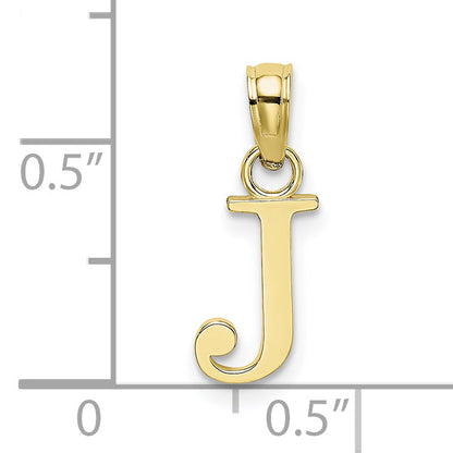 10K Yellow Gold 10K Polished J Block Initial Charm