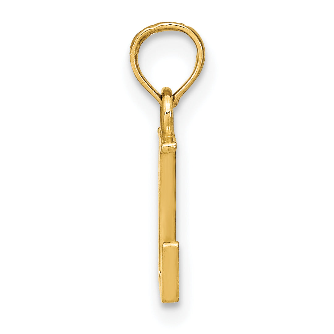 10K Yellow Gold 10K Polished L Block Initial Charm