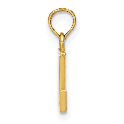 10K Yellow Gold 10K Polished L Block Initial Charm