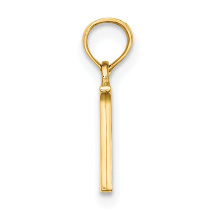 10K Yellow Gold 10K Polished N Block Initial Charm