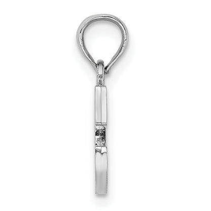 10K White Gold 10Kw C Block Initial Charm