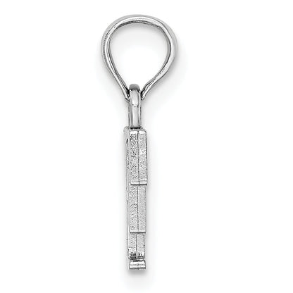 10K White Gold 10K Polished F Block Initial Charm