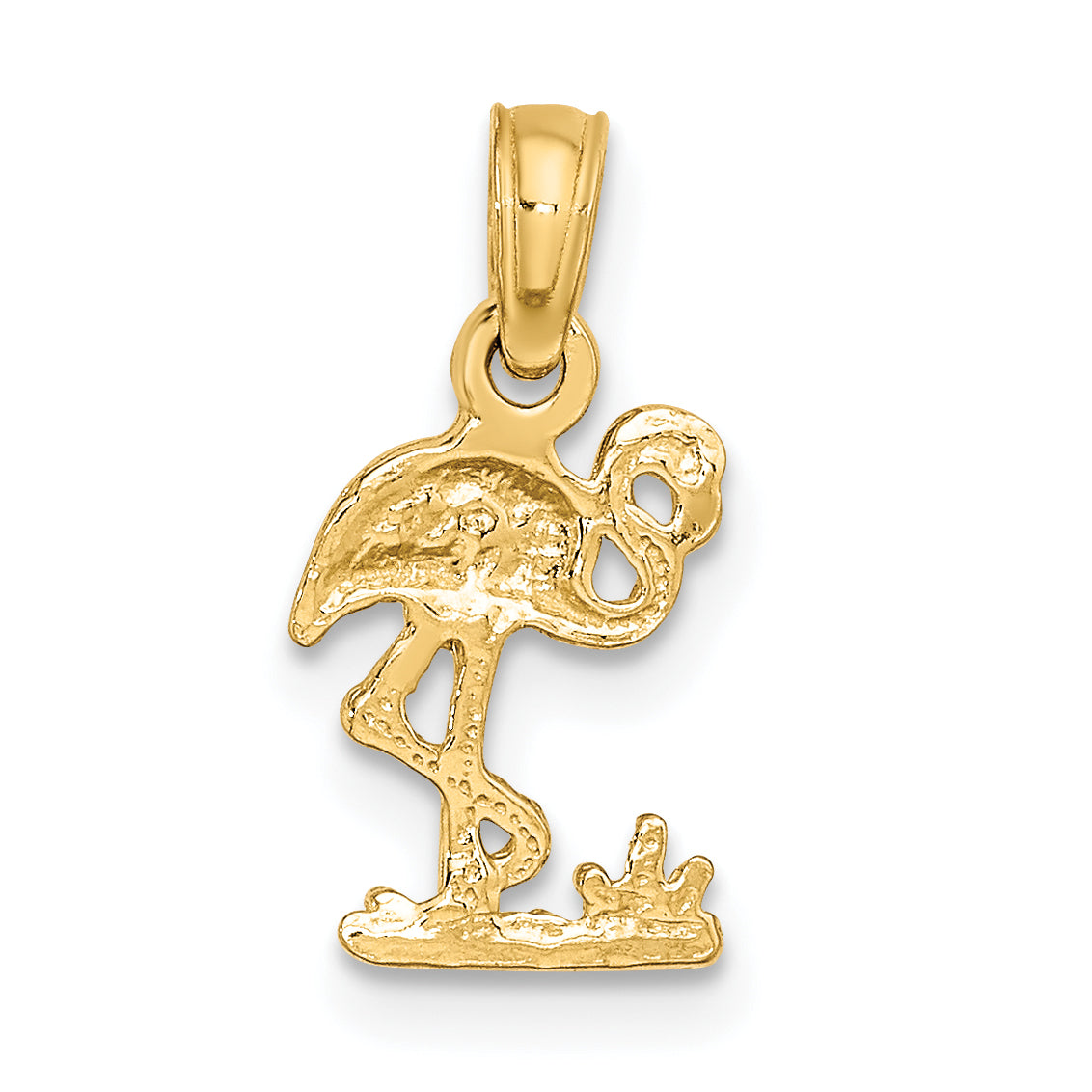 10K Yellow Gold 10K Mini Flamingo Charm