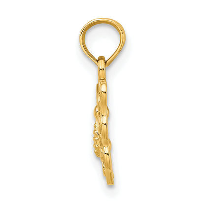 10K Yellow Gold 10K Cut-Out Small Butterfly Charm