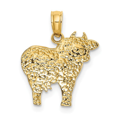10K Yellow Gold 10K 2-D Polished Playful Cow Charm