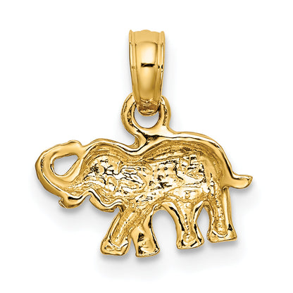10K Yellow Gold 10K Polished Small Elephant Charm