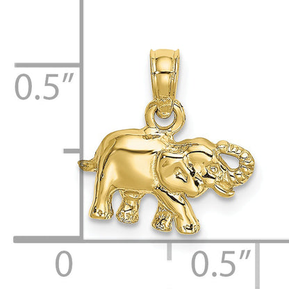 10K Yellow Gold 10K Polished Small Elephant Charm