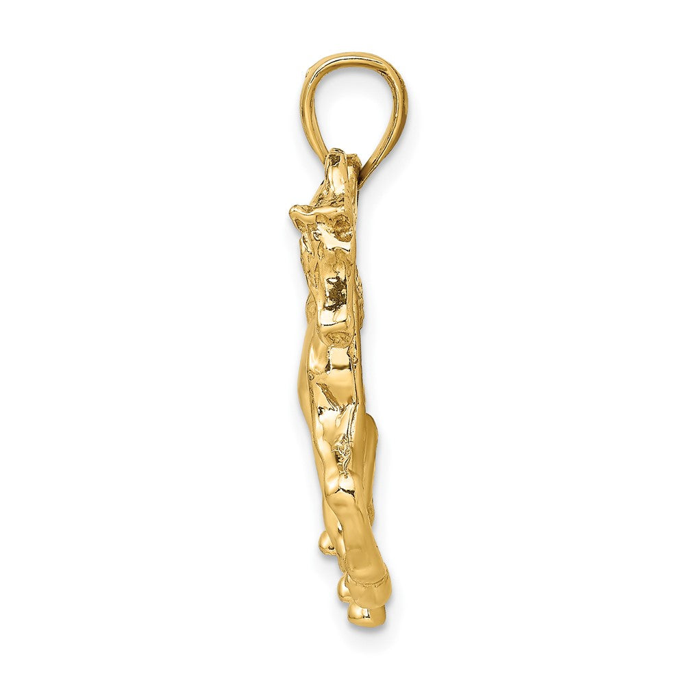 10K Yellow Gold 10K 2-D Horse Walking Charm