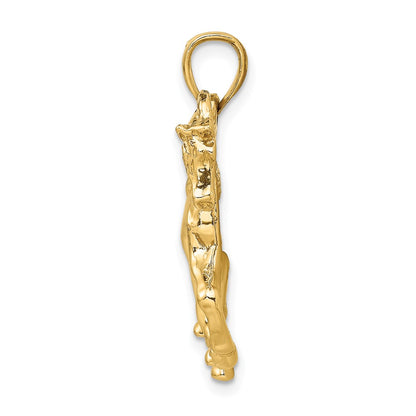 10K Yellow Gold 10K 2-D Horse Walking Charm