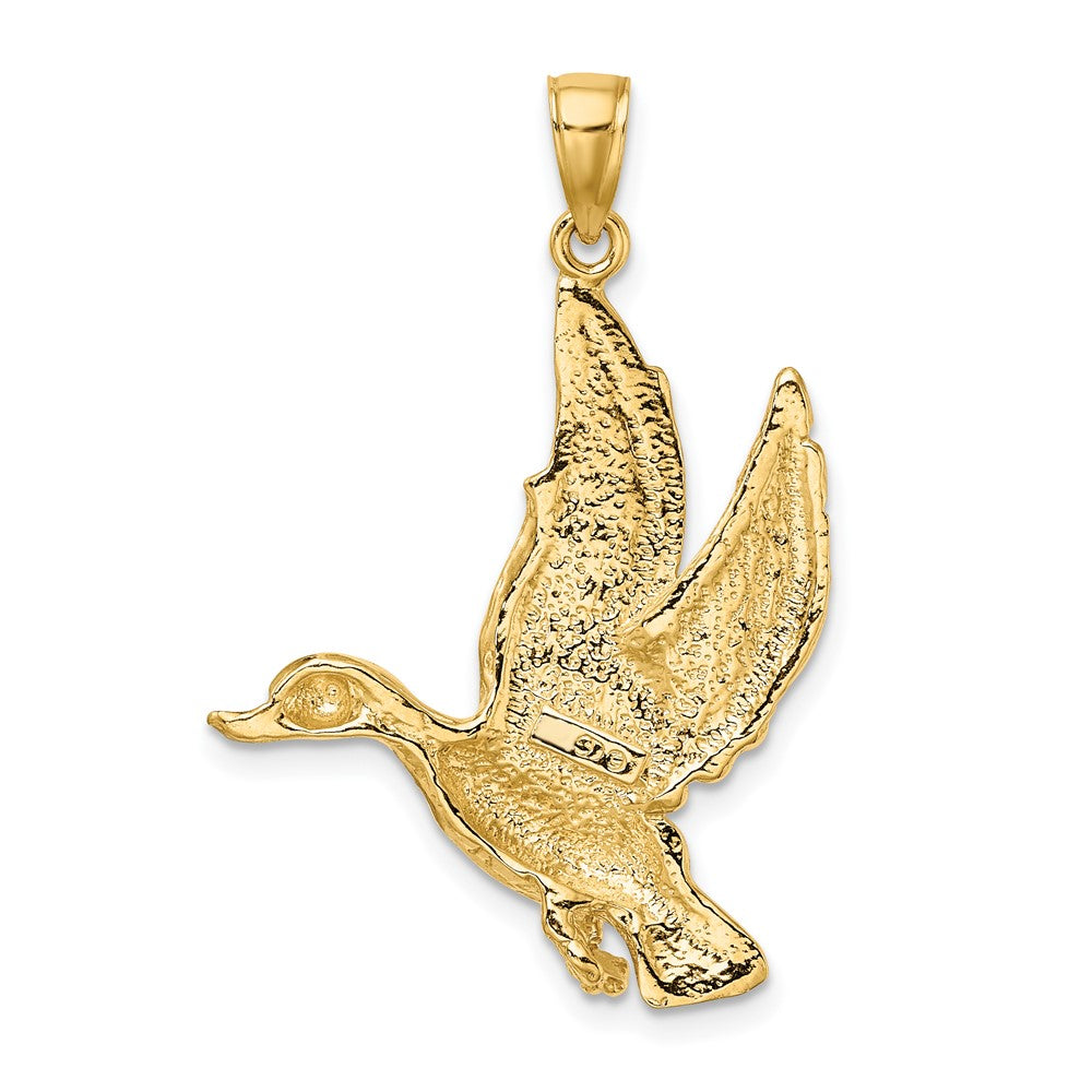 10K Yellow Gold 10K Flying Mallard Duck Charm
