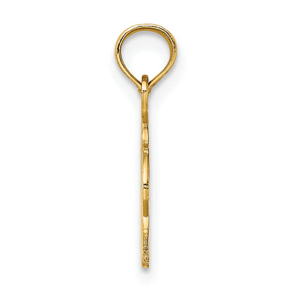 10K Yellow Gold 10K Engraved Flat Eagle Head Charm