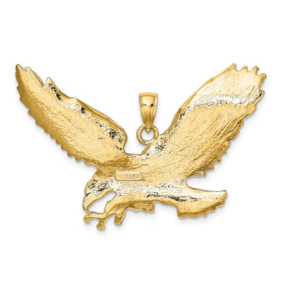 10K Yellow Gold 10K Eagle W/Beak Touching Claws Charm