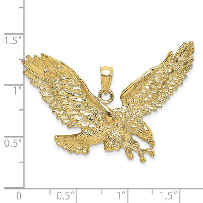 10K Yellow Gold 10K Eagle W/Beak Touching Claws Charm