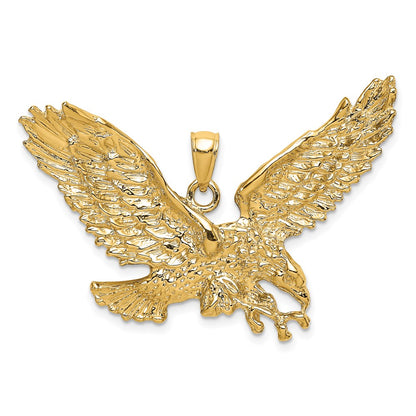 10K Yellow Gold 10K Eagle W/Beak Touching Claws Charm