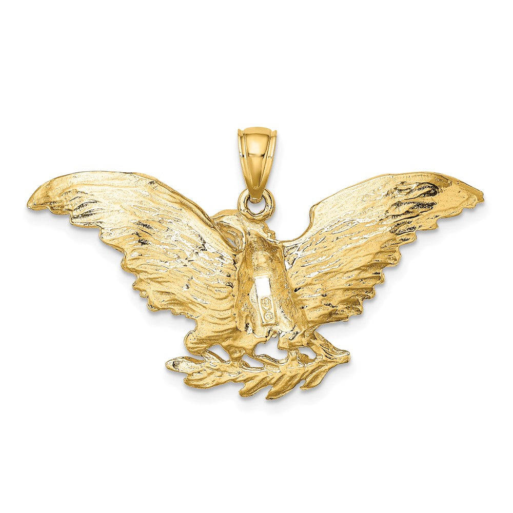 10K Yellow Gold 10K Eagle W/ Wings Spread Charm