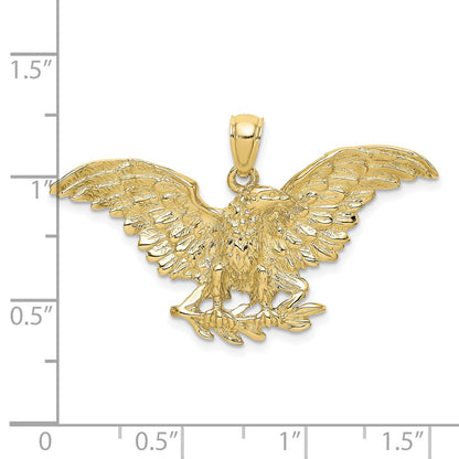 10K Yellow Gold 10K Eagle W/ Wings Spread Charm
