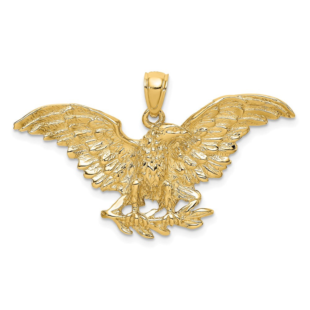 10K Yellow Gold 10K Eagle W/ Wings Spread Charm