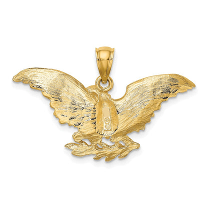 10K Yellow Gold 10K Eagle W/ Wings Spread Charm