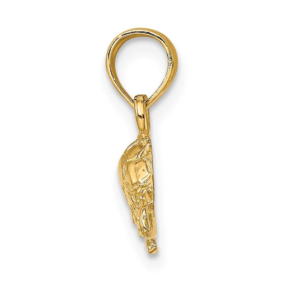 10K Yellow Gold 10K Polished And Engraved Mini Turtle Charm