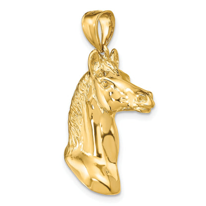 10K Yellow Gold 10K 3-D Polished Horse Head Charm