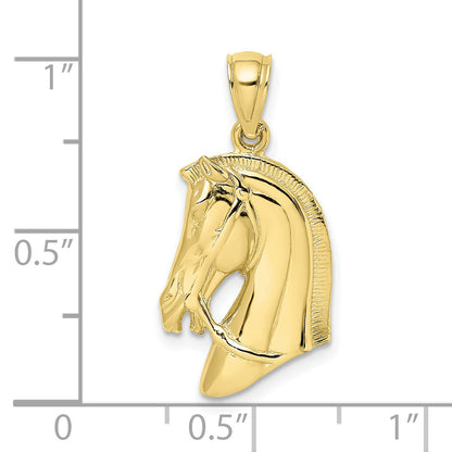 10K Yellow Gold 10K Horse Head W/Short Mane Charm
