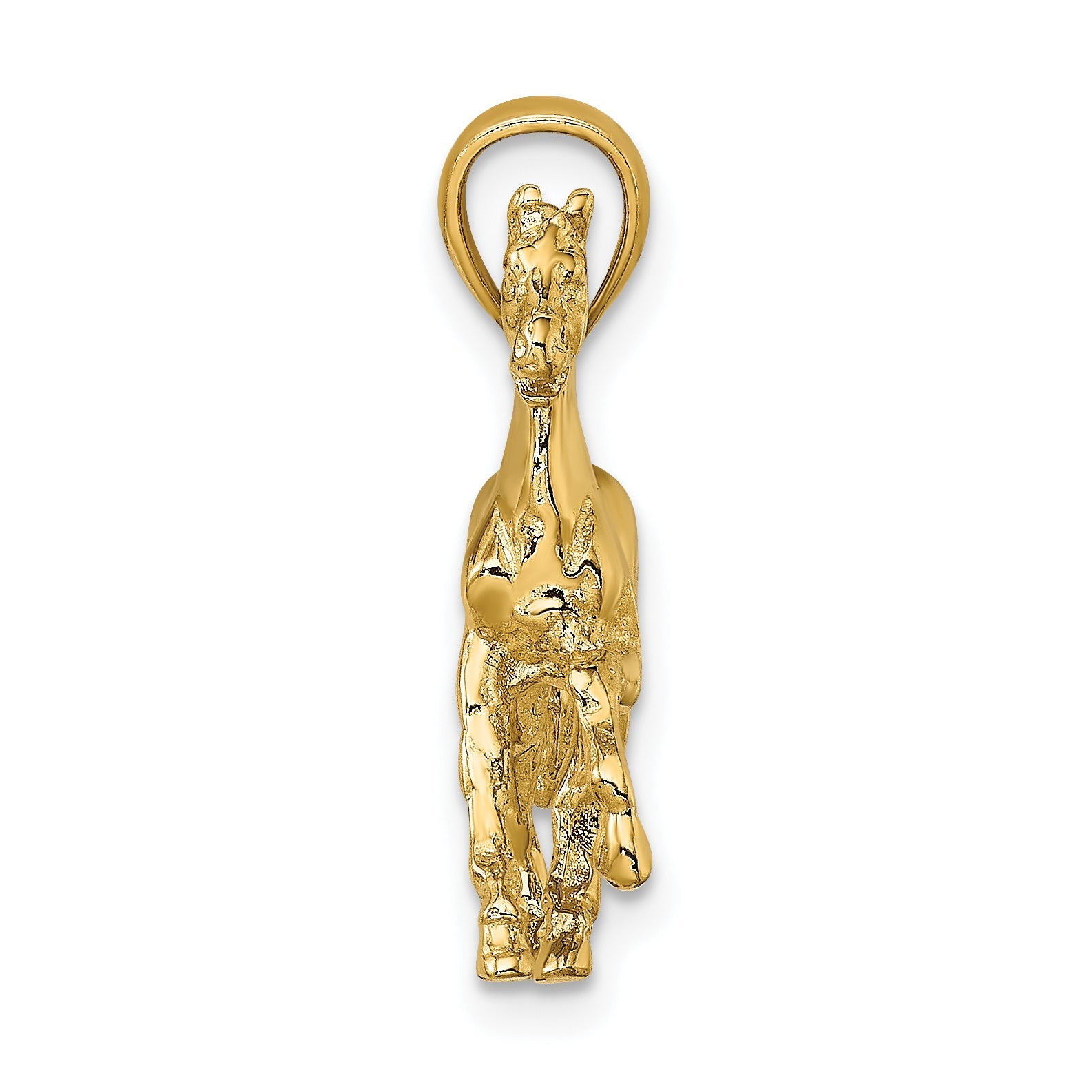 10K Yellow Gold 10K 3-D Horse Charm