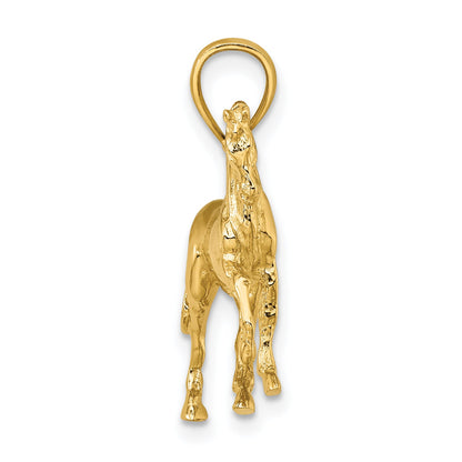 10K Yellow Gold 10K 3-D Horse Charm