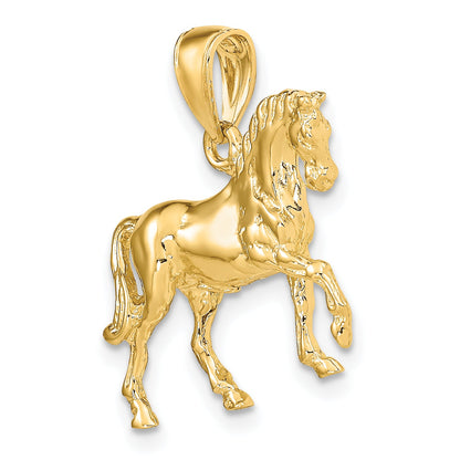10K Yellow Gold 10K 3-D Horse Charm