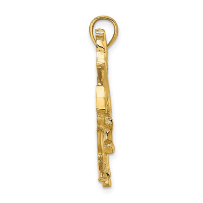 10K Yellow Gold 10K 2-D Horse Charm