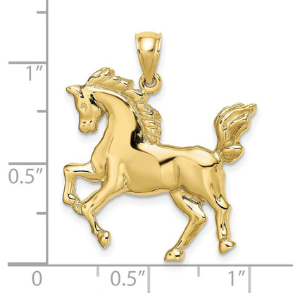 10K Yellow Gold 10K 2-D Horse Charm