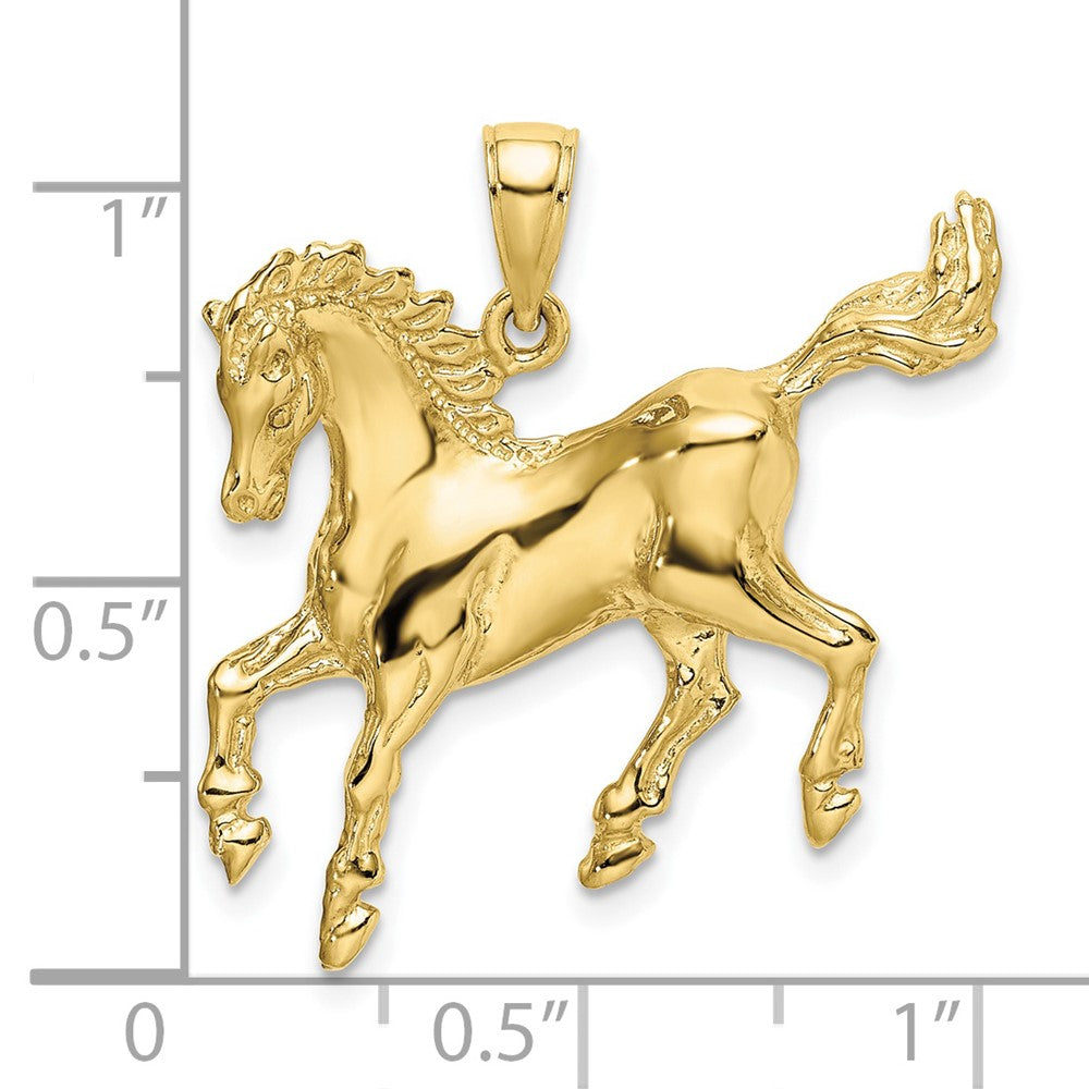 10K Yellow Gold 10K 2-D Horse Charm